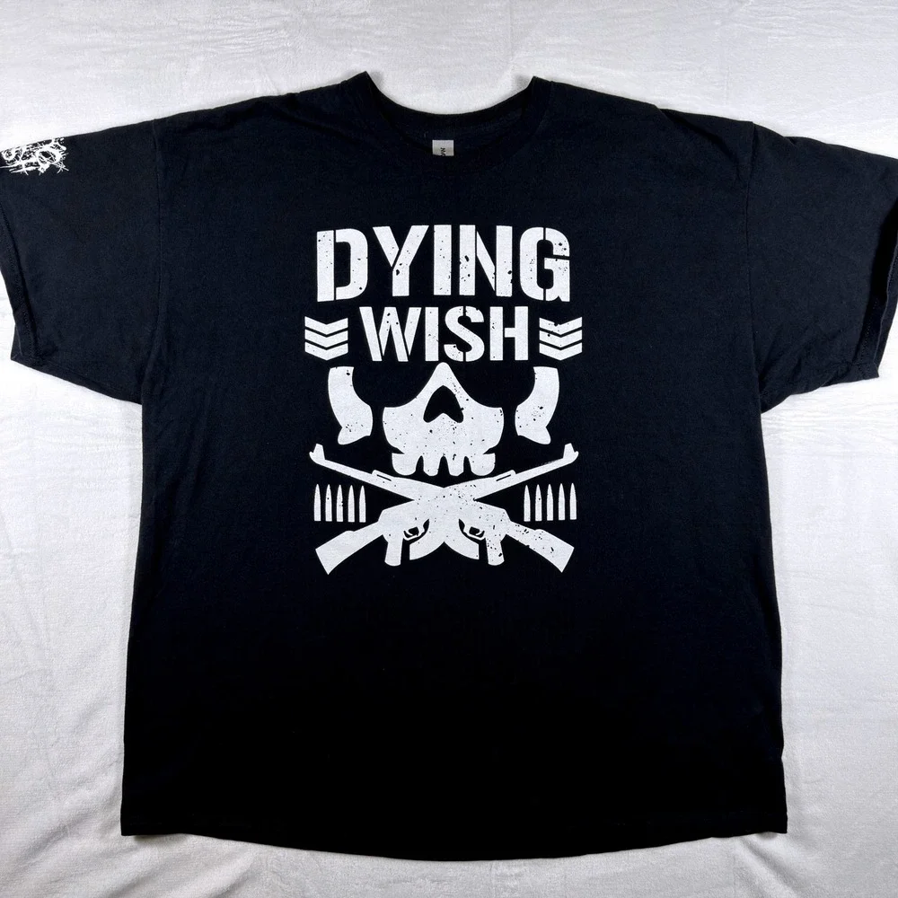 Dying Wish Band T-Shirt Mens 2XL Black‎ Bullet Club Graphic AEW NJPW Gildan RARE